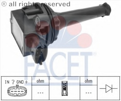 Bobina de inductie 9 6348 FACET pentru Volvo S70 Volvo V70 Volvo C70 Volvo S80 Volvo Xc70 Volvo S60 Volvo Xc90