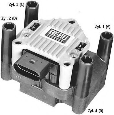 Bobina de inductie AUDI A4 Avant (8ED, B7) (2004 - 2008) BERU ZSE003