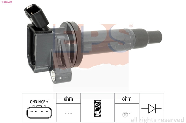 Bobina de inductie EPS 1.970.461 pentru masina TOYOTA YARIS (_P9_) 1KR-FE 998cc 69cp 51kW 2005 2006 2007 2008 2009 2010 2011