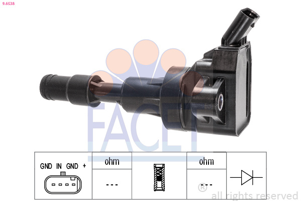 Bobina de inductie ~ KONA (OS, OSE, OSI) 1.0 T-GDi SUV 998 120 benzina ~ 9.6538 ~ FACET