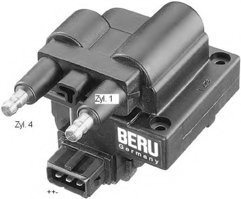 Bobina de inductie # la cilindrul 1 la cilindrul 4 Volvo V40 1995 1996 1997 1998 1999 2000 2001 2002 2003 2004 # ZS245 # BERU