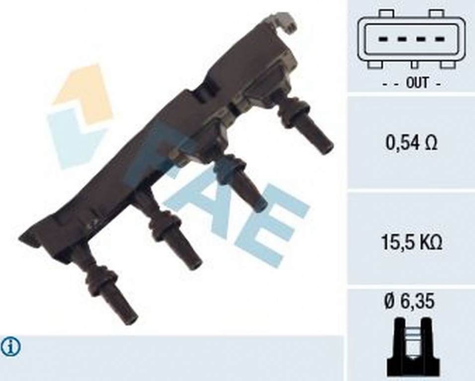 Bobina de inductie PEUGEOT 206 CC 2D FAE 80235