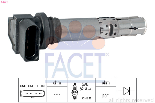 Bobina de inductie # Skoda Yeti 2010 2011 2012 2013 2014 2015 # 9 6374 # FACET