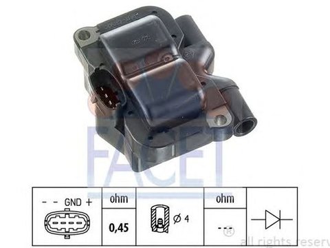 Bobina de inductie SMART FORTWO cupe 450 FACET FA 9.6314