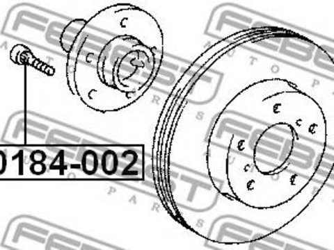 Bolt roata TOYOTA Avensis Verso (M2) (An fabricatie 05.2001 - 12.2010, 116 - 160 CP, Diesel, Benzina) - Cod intern: W20132402 - LIVRARE DIN STOC in 24 ore!!!