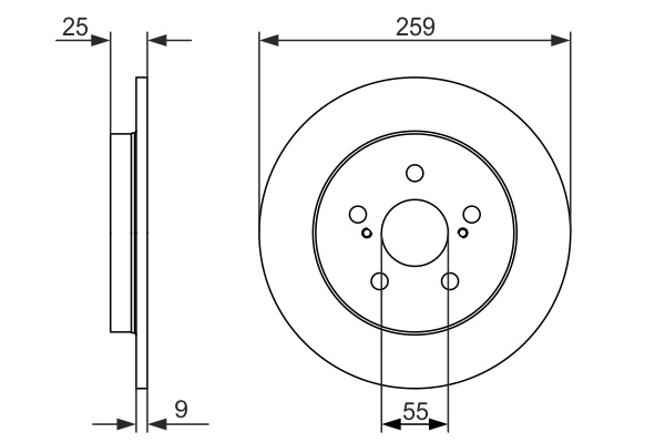 BOSCH Disc frana 0986479721 pentru masina TOYOTA COROLLA limuzina (_E18_, ZRE1_) 2013 2014 2015 2016 2017 2018 2019