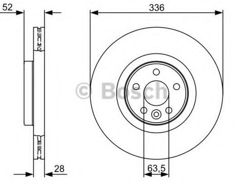 Bosch disc frana spate volvo s80, v70, xc70