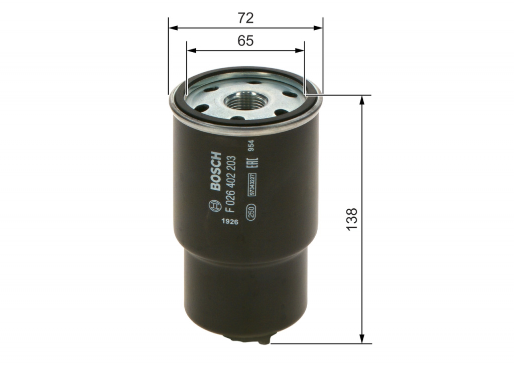 BOSCH filtru combustibil F026402203 model MAZDA 2 hatchback (DL, DJ) 2014 2015 2016 2017 2018 2019