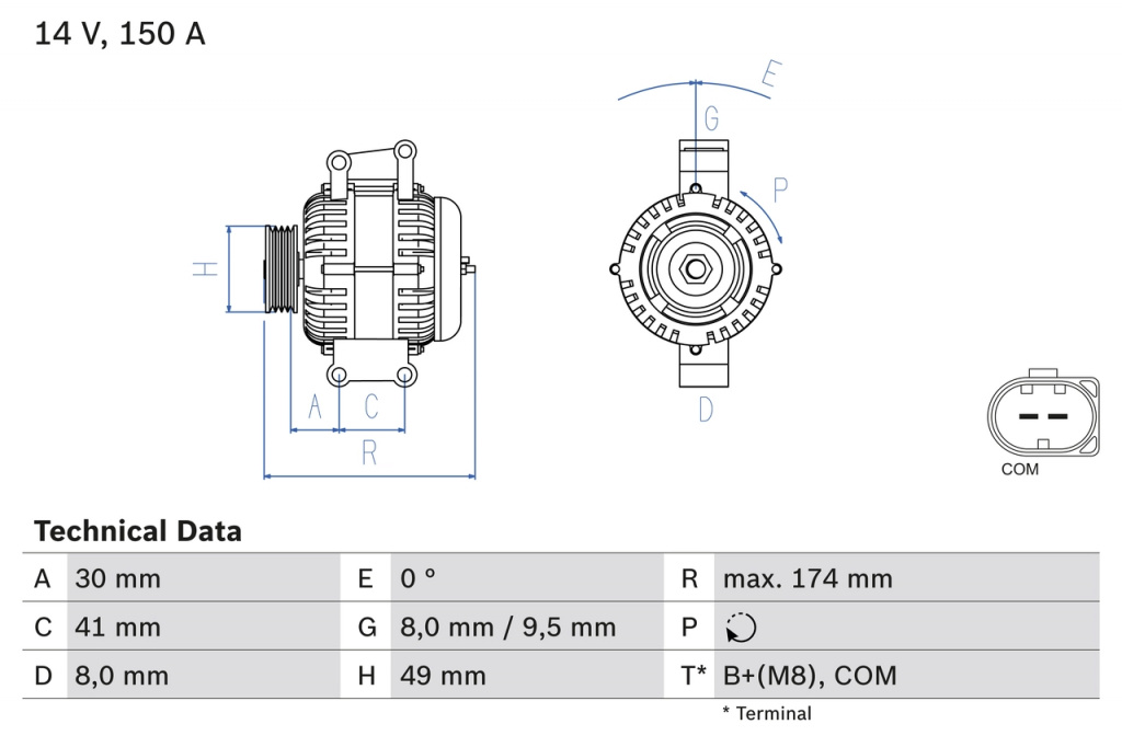 BOSCH Generator / Alternator 0986047240 