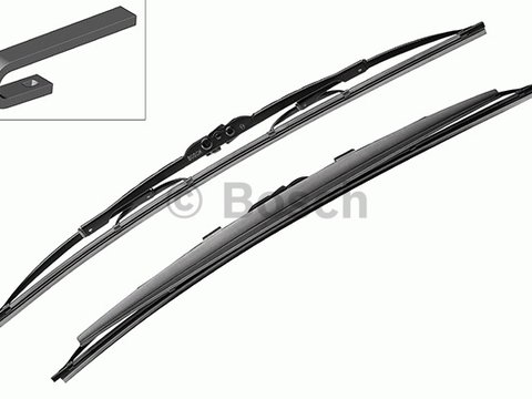 Bosch set stergator auto 600/400mm cu spoiler fixare cu carlig