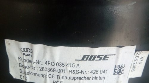 Boxa Difuzor BOSE usa spate Audi a6 4f C