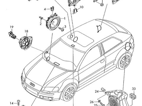 Boxa plansa bord audi A3 (8P) Hatchback 2009 2.0 TDI OEM 8P0035362