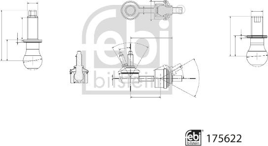 Brat / bieleta suspensie, stabilizator TESLA MODEL S (5YJS), Hatchback, 09.2012 - Febi Bilstein 175622