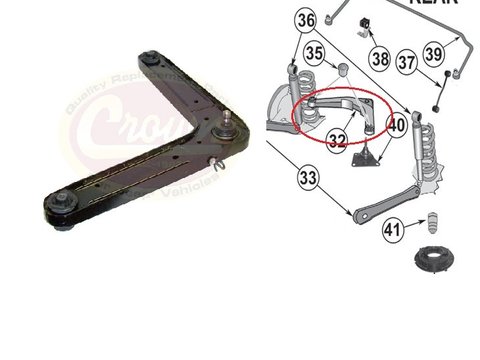 Brat central superior ,punte spate -V- pentru Jeep Cherokee 2001-2008