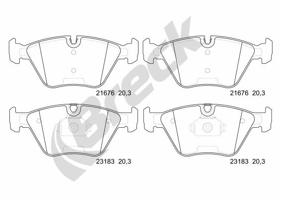 Break set placute frana,frana disc 231830070100 model BMW Z4 cupe (E86) 2006 2007 2008