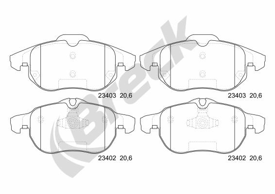 Break set placute frana,frana disc 234020070100 la
