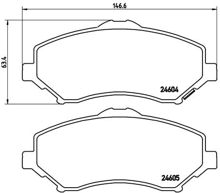 BREMBO set placute frana,frana disc P11022 pentru JEEP CHEROKEE (KK) 2008 2009 2010 2011 2012 2013 2014 2015