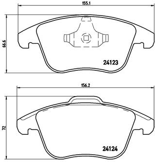 BREMBO set placute frana,frana disc P24076X compatibil cu LAND ROVER FREELANDER 2 VAN (L359) 2006 2007 2008 2009 2010 2011 2012 2013 2014