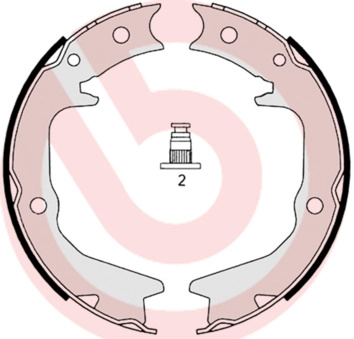 BREMBO Set saboti frana, frana de mana S54519 la MITSUBISHI LANCER VII combi (CS_W, CT_W) 2003 2004 2005 2006 2007 2008