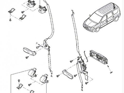 BROASCA USA BATANTA STANGA SPATE DACIA LOGAN MCV/VAN - CU INCHIDERE CENTRALIZATA