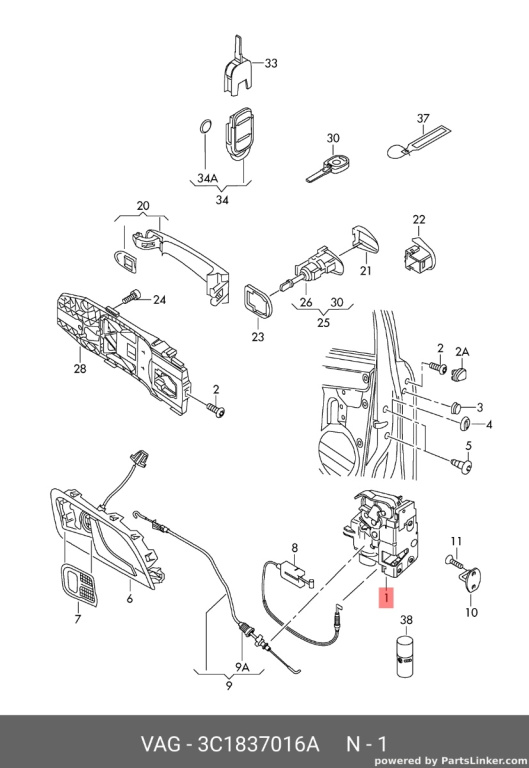 Broasca usa dreapta fata ​Volkswagen P