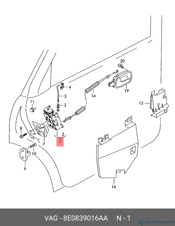 Broasca usa dreapta spate Audi A4 B7 (8E) Berlina 