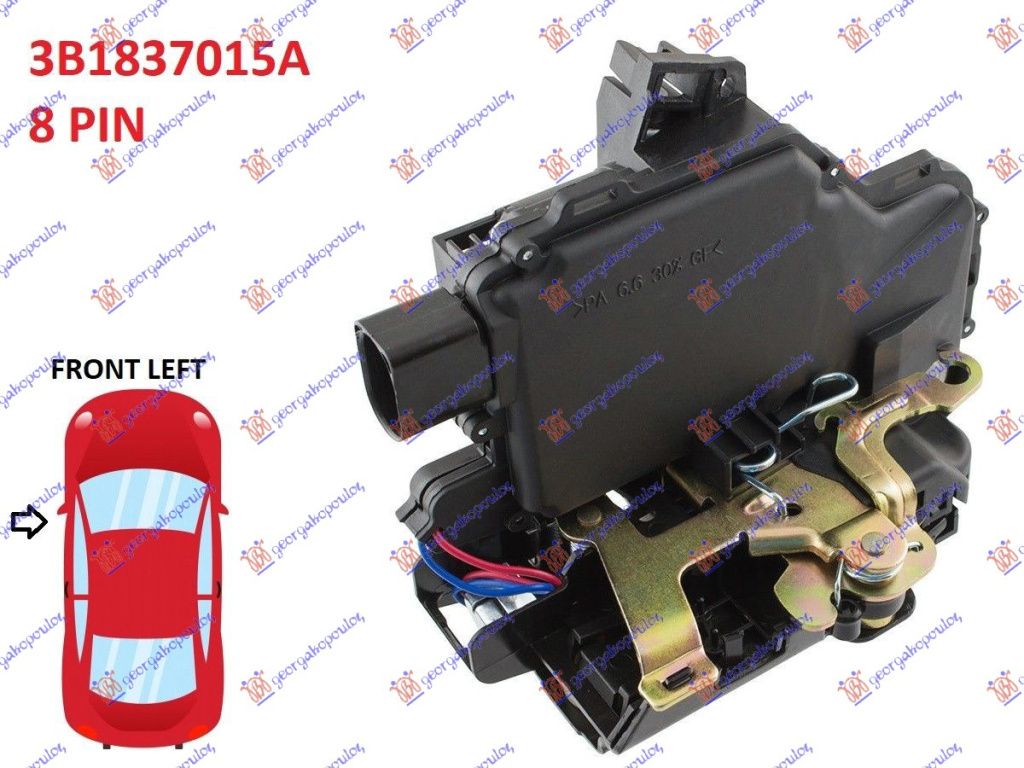 BROASCA USA FATA INCHIDERE CNTRL. (8pini)(CAL.A.) - VW GOLF IV 98-04, VW, VW GOLF IV 98-04, 059707232