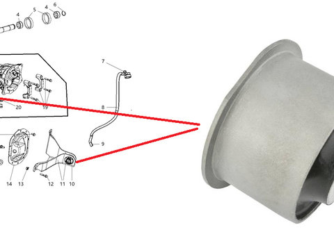 Bucsa diferential fata Jeep Cherokee , Liberty , Dodge Nitro