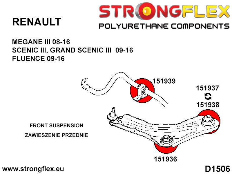 Bucsa poliuretan Front lower arm - rear 