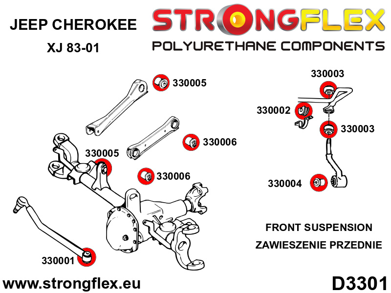 Bucsa poliuretan Front suspension bush k