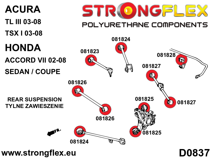 Bucsa poliuretan Rear arm bush sport