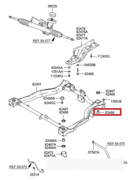 Bucsa punte fata partea din spate HYUNDAI Getz (2002-2009), Accent 2 (2000-2005)[LC], Accent (2006-2009)