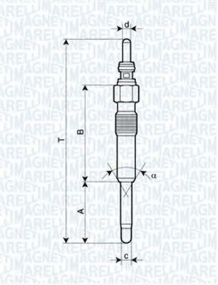 Bujie incandescenta AUDI A4 Avant 8E5 B6 MAGNETI MARELLI 062900006304