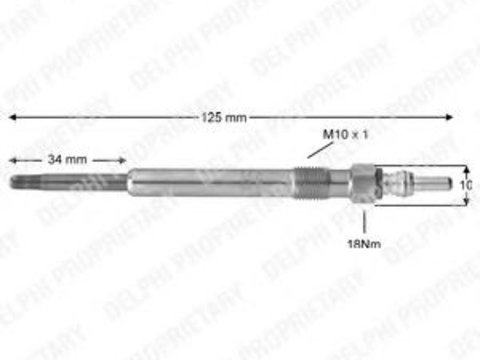 Bujie incandescenta AUDI A6 (4F2, C6) (2004 - 2011) DELPHI HDS374 piesa NOUA