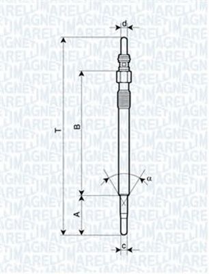 Bujie incandescenta CITROEN C5 III Break TD MAGNETI MARELLI 062900047304