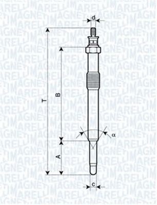 Bujie incandescenta FORD FOCUS C-MAX MAGNETI MARELLI 062900049304