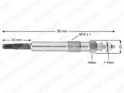 Bujie incandescenta FORD FOCUS (DAW, DBW), FORD FOCUS Clipper (DNW), FORD FOCUS limuzina (DFW) - DELPHI HDS379