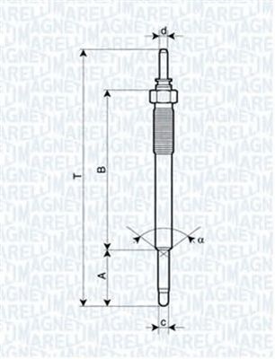 Bujie incandescenta HYUNDAI ELANTRA limuzina MD UD MAGNETI MARELLI 062900074304