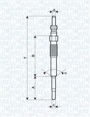Bujie incandescenta LAND ROVER RANGE ROVER EVOQUE LV MAGNETI MARELLI 062900080304