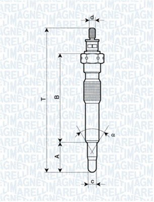 BUJIE INCANDESCENTA ~ MAZDA 323 S V (BA) 1994 1995 1996 1997 1998 ~ 062900092304 ~ MAGNETI MARELLI