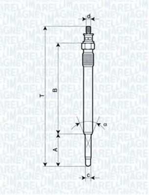 Bujie incandescenta MERCEDES A-CLASS (W168) (1997 - 2004) MAGNETI MARELLI 062900013304 piesa NOUA
