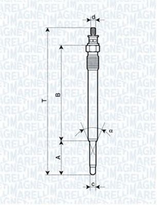 Bujie incandescenta MERCEDES-BENZ A-CLASS W168 MAGNETI MARELLI 062900013304