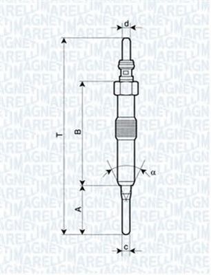 Bujie incandescenta MERCEDES-BENZ GLA-CLASS X156 MAGNETI MARELLI 062900089304