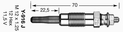 Bujie incandescenta MERCEDES S-CLASS (W140) (1991 - 1998) NGK 5906