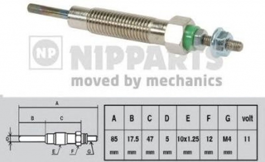 Bujie incandescenta MITSUBISHI GALANT VI combi EA NIPPARTS J5715004