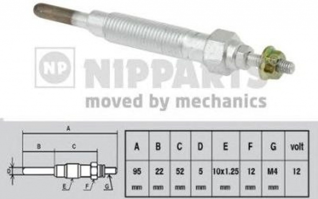 Bujie incandescenta MITSUBISHI PAJERO I L04 G L14 G NIPPARTS J5715000 PieseDeTop