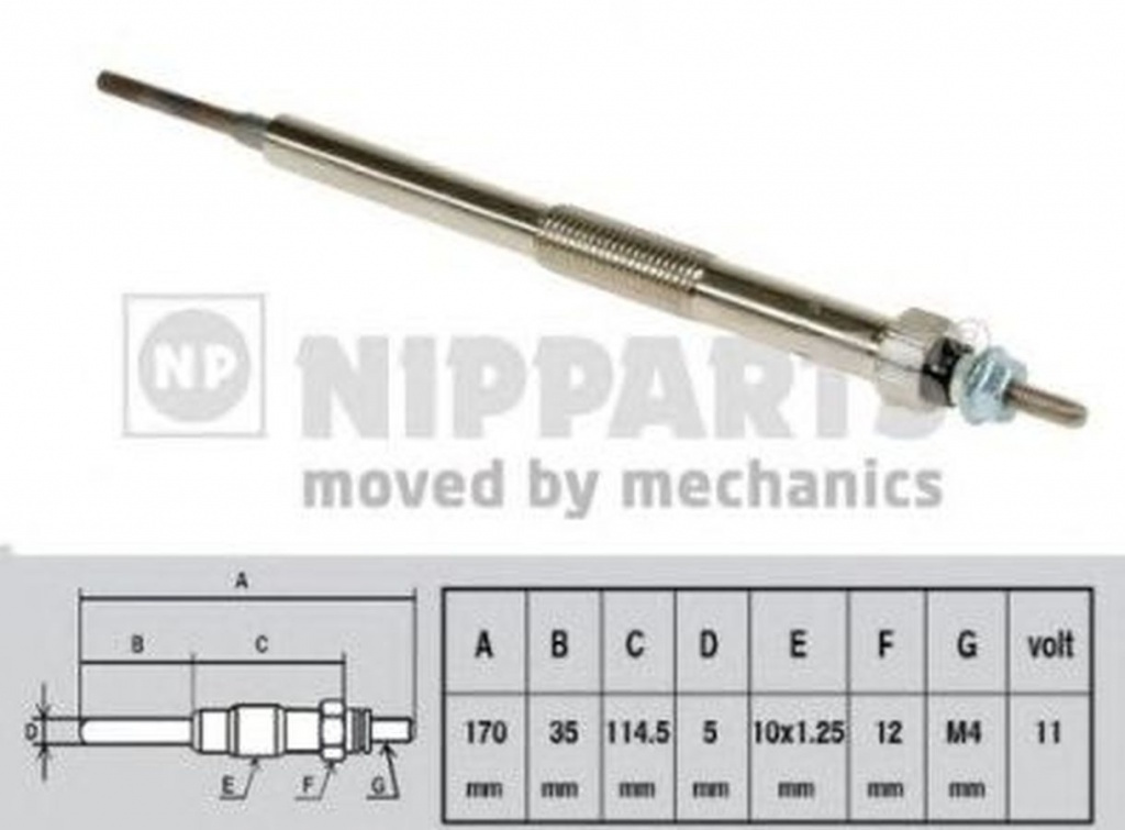 Bujie incandescenta MITSUBISHI PAJERO III V7 W V6 W NIPPARTS J5715008 PieseDeTop