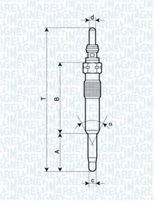 Bujie incandescenta NISSAN MICRA III K12 MAGNETI MARELLI 062900071304