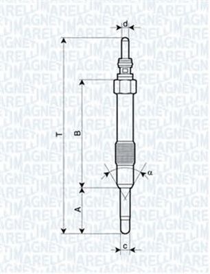 Bujie incandescenta OPEL SIGNUM MAGNETI MARELLI 062900014304