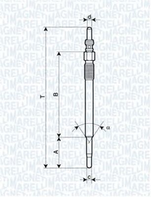 Bujie incandescenta PEUGEOT 307 Break 3E MAGNETI MARELLI 062900048304